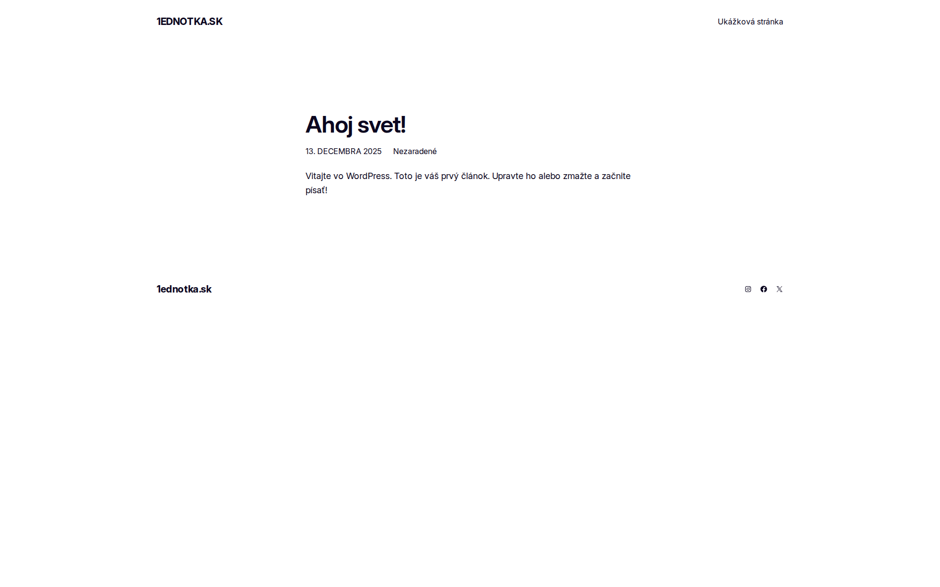 Náhľad webu 1ednotka.sk