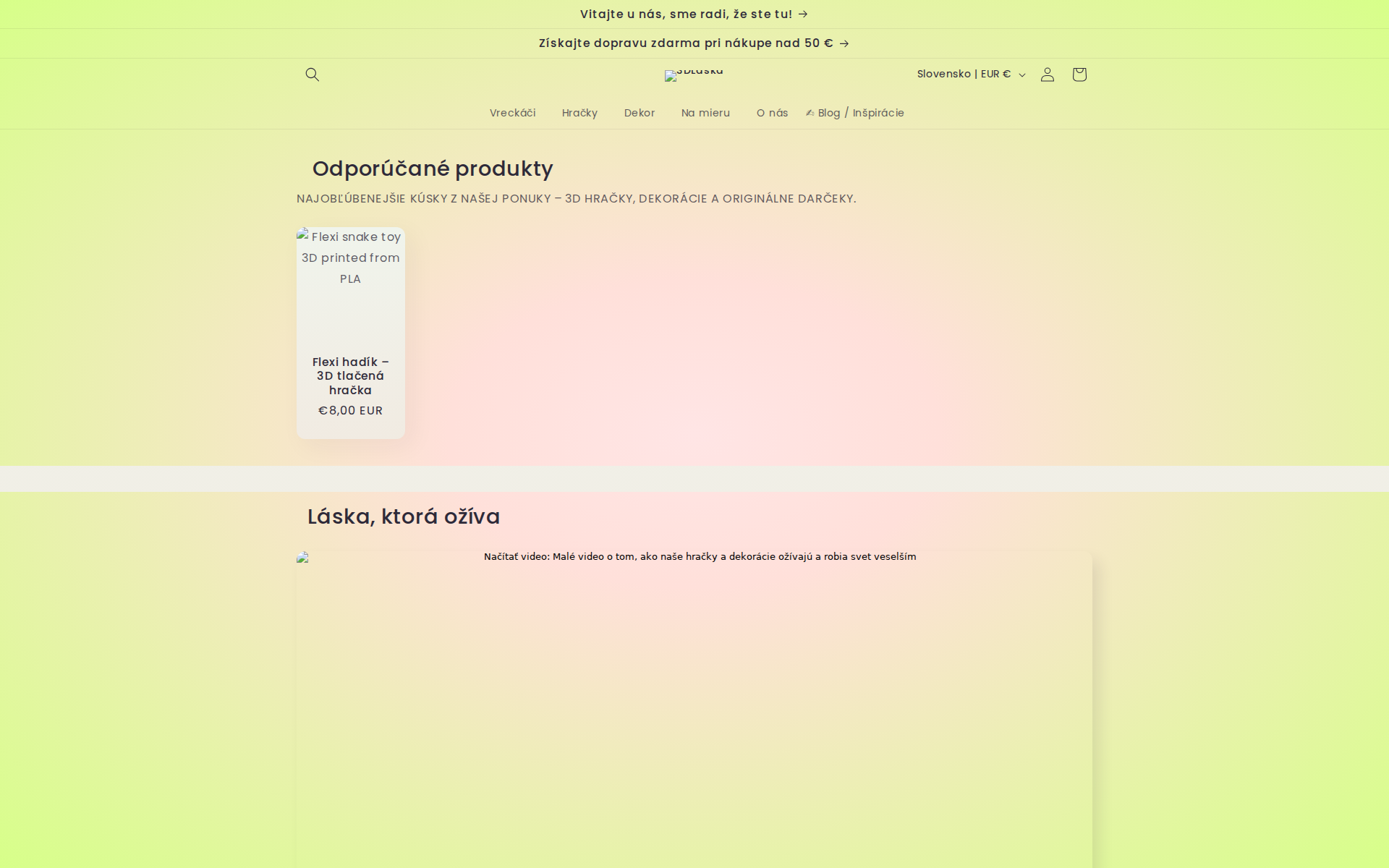 Náhľad webu 3dlaska.sk