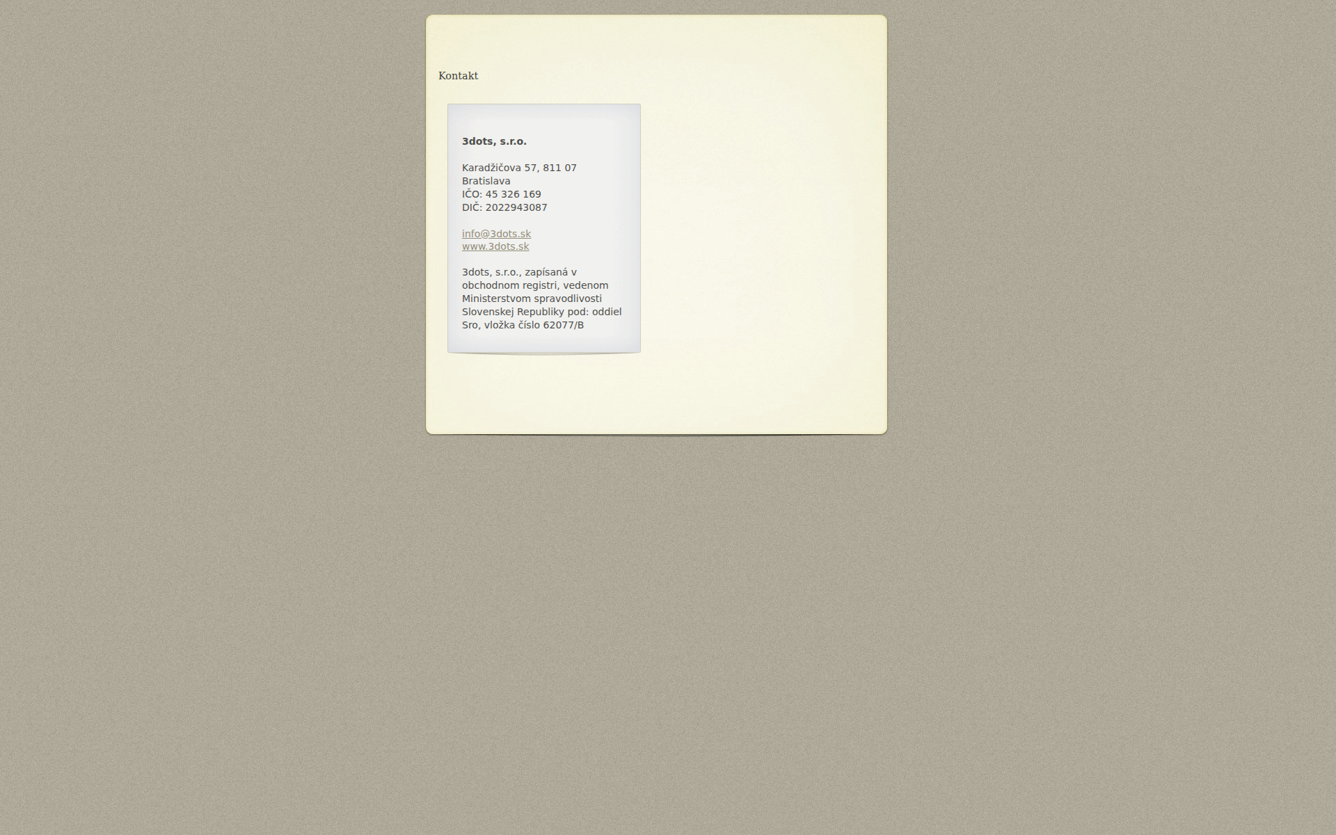 Náhľad webu 3dots.sk