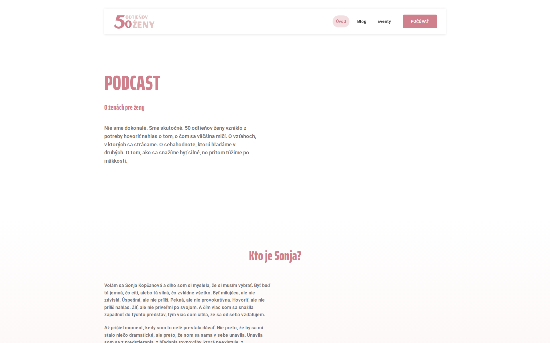 Náhľad webu 50odtienovzeny.sk