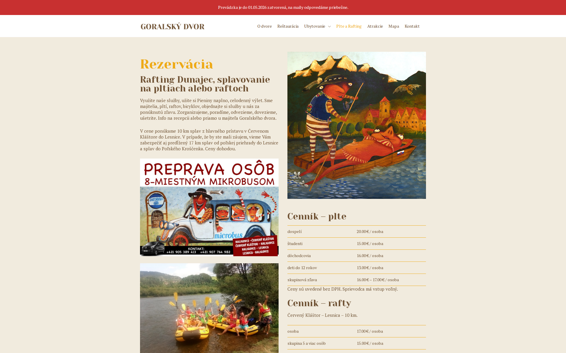 Náhľad webu aaajetorafting.sk