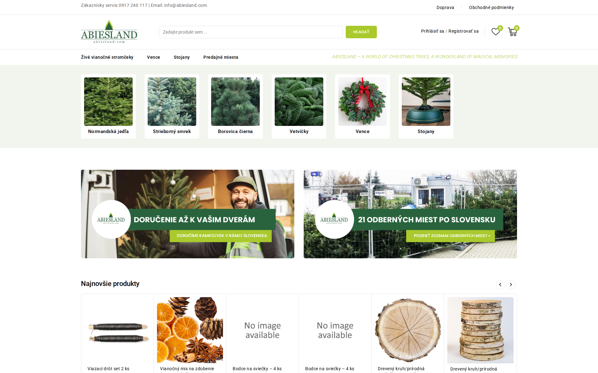 Náhľad webu abiesland.sk