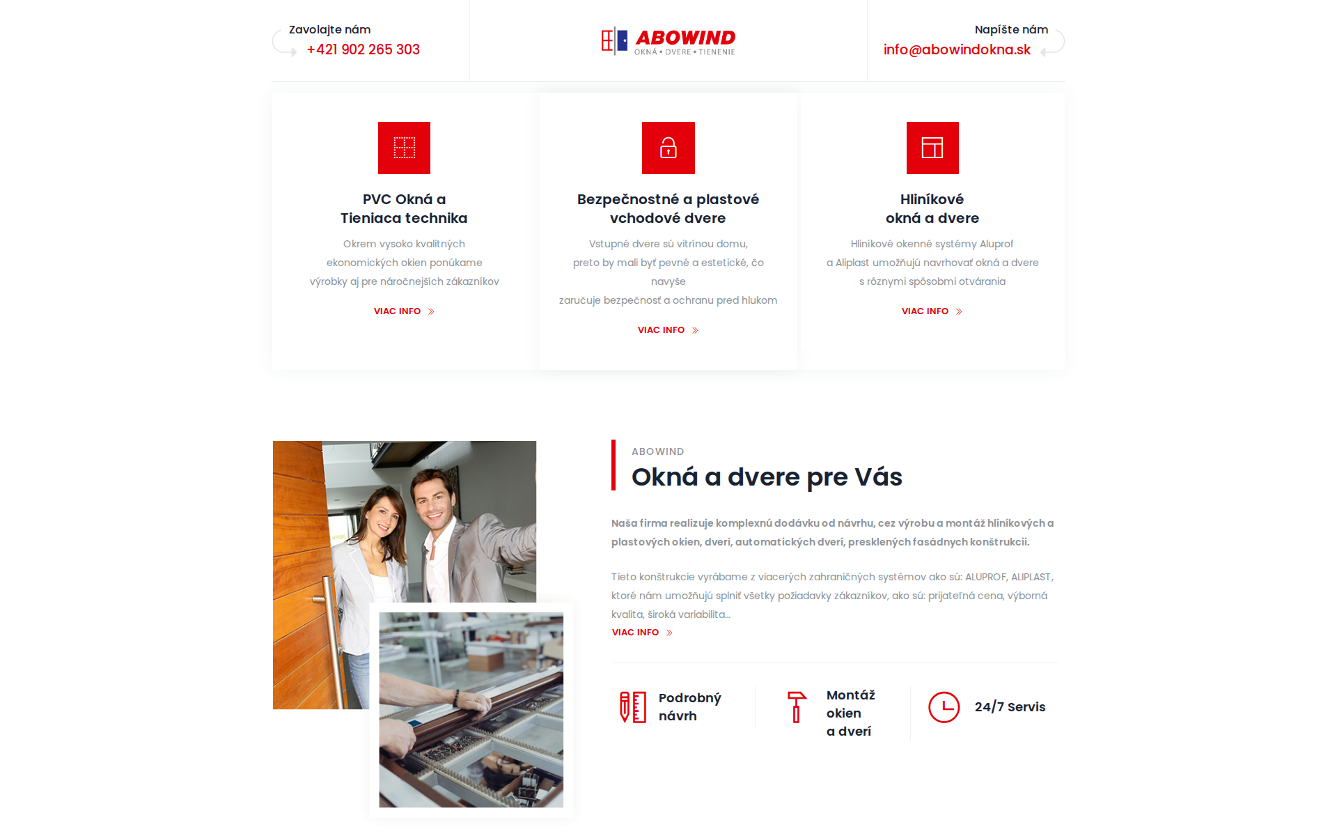 Náhľad webu abowindokna.sk