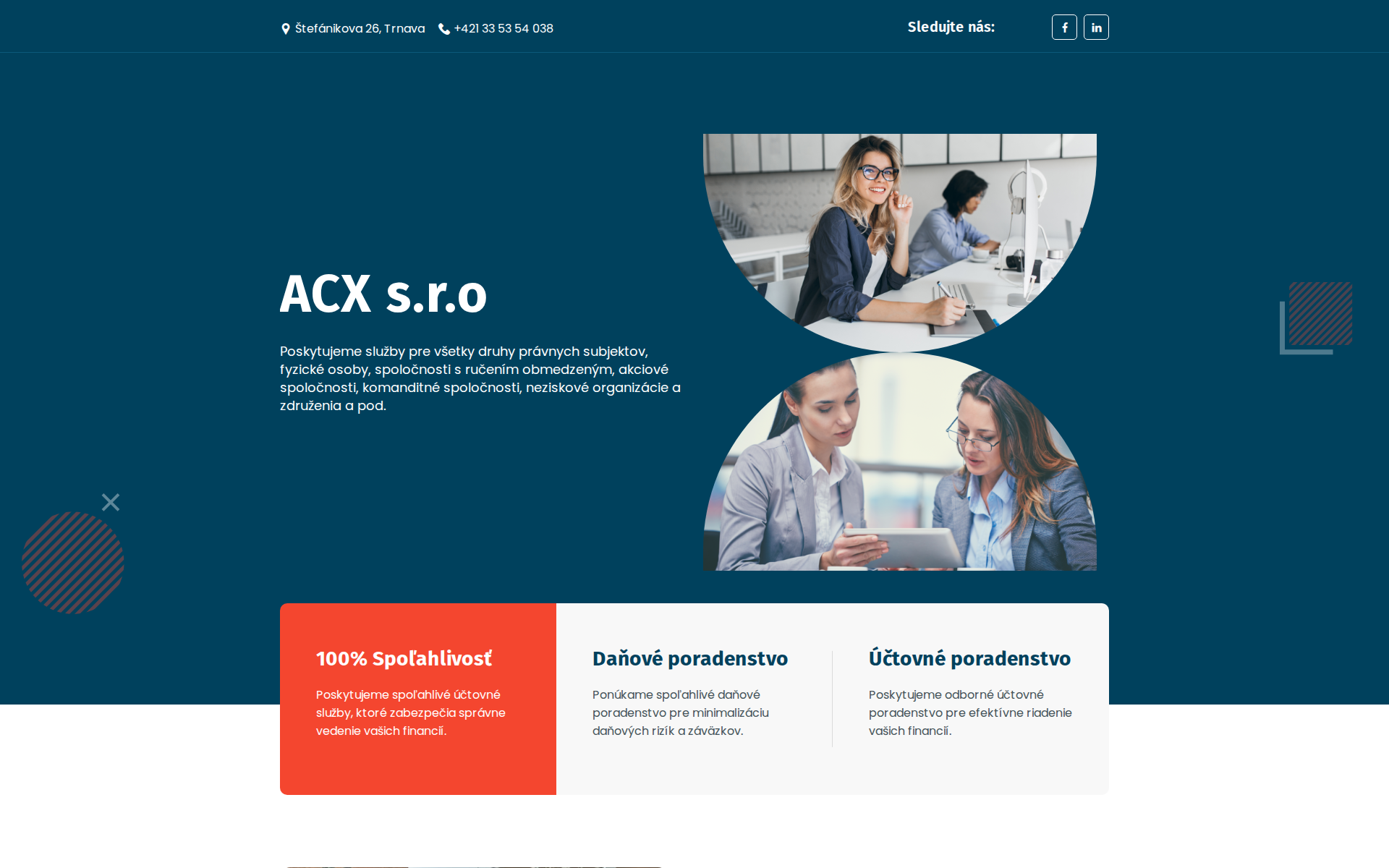 Náhľad webu acx.sk