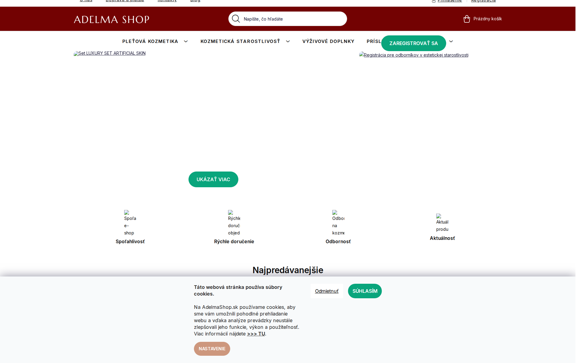 Náhľad webu adelmashop.sk