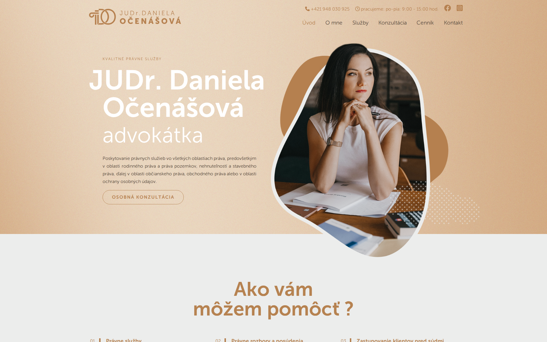 Náhľad webu advokatka-ocenasova.sk