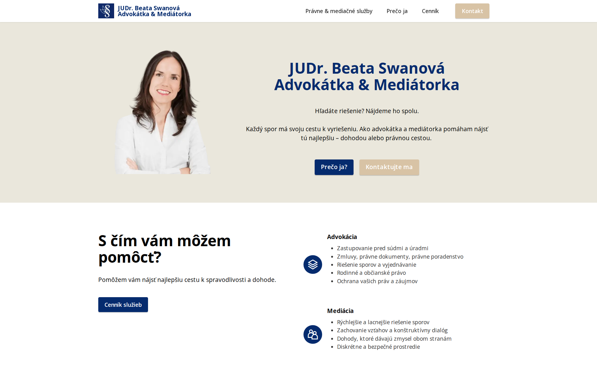 Náhľad webu advokatmediator.sk