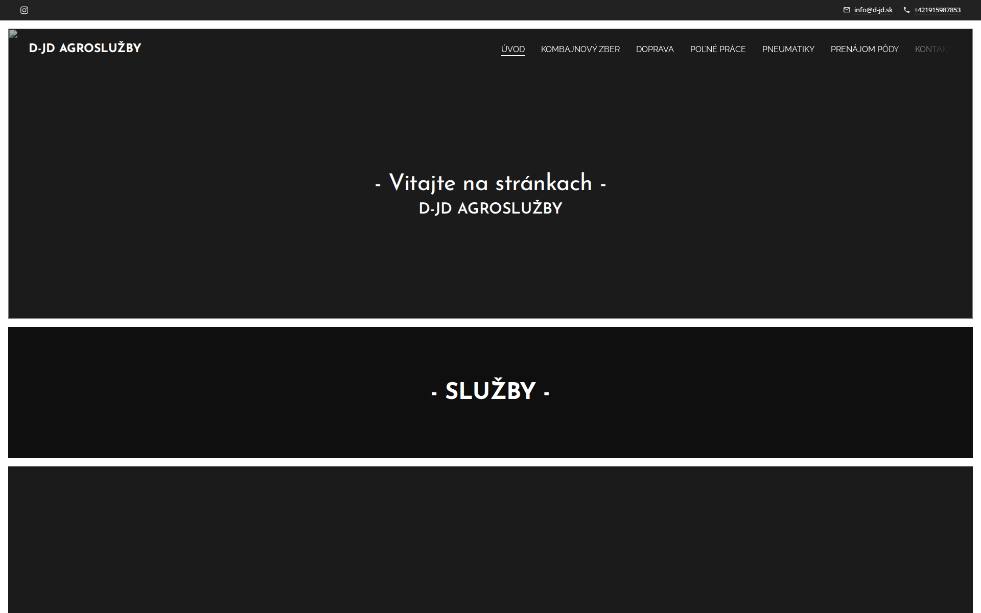 Náhľad webu agrisluzby.sk