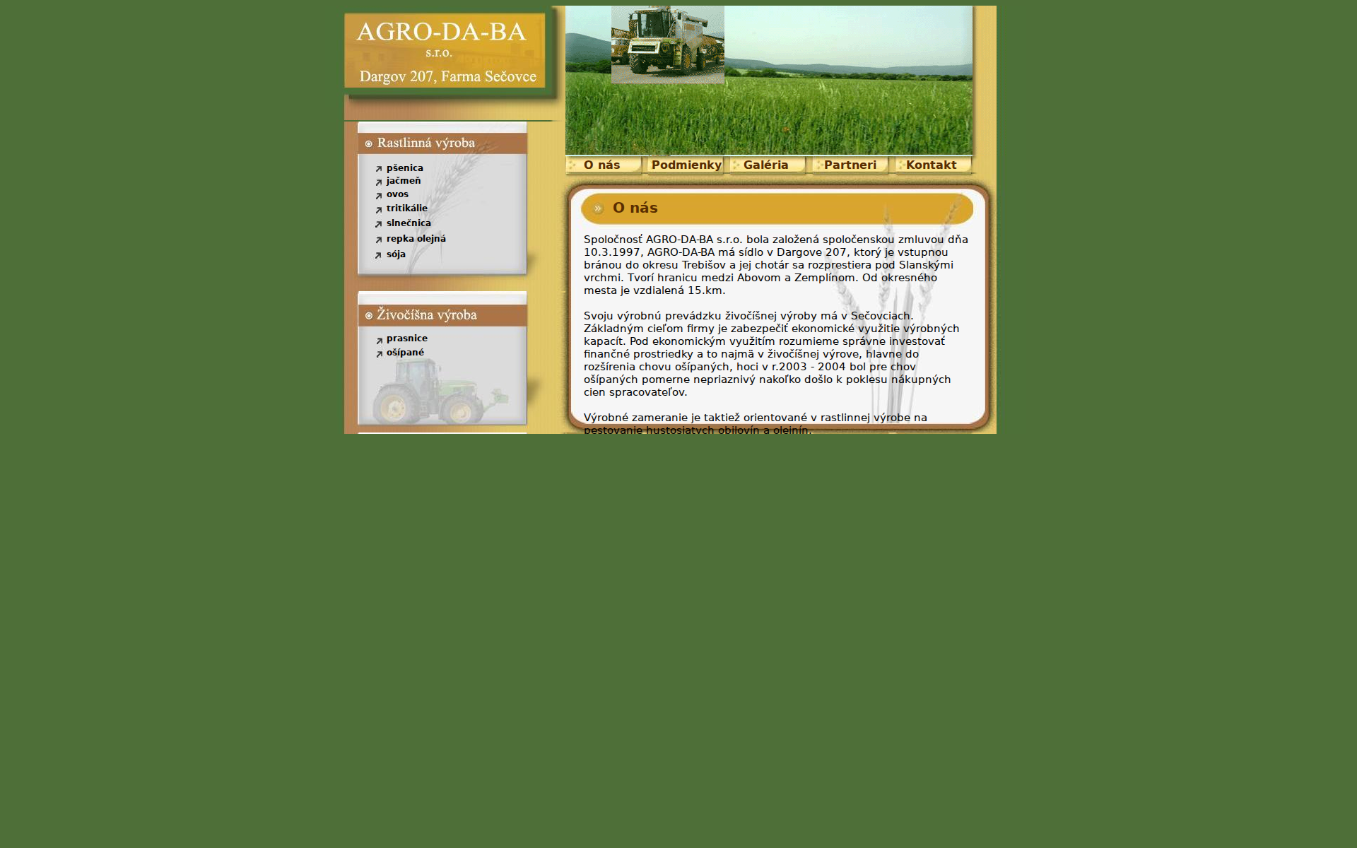 Náhľad webu agrodaba.sk