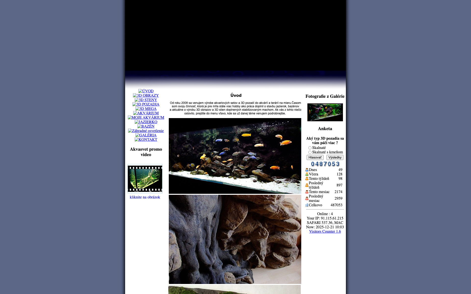 Náhľad webu akvasvet.sk