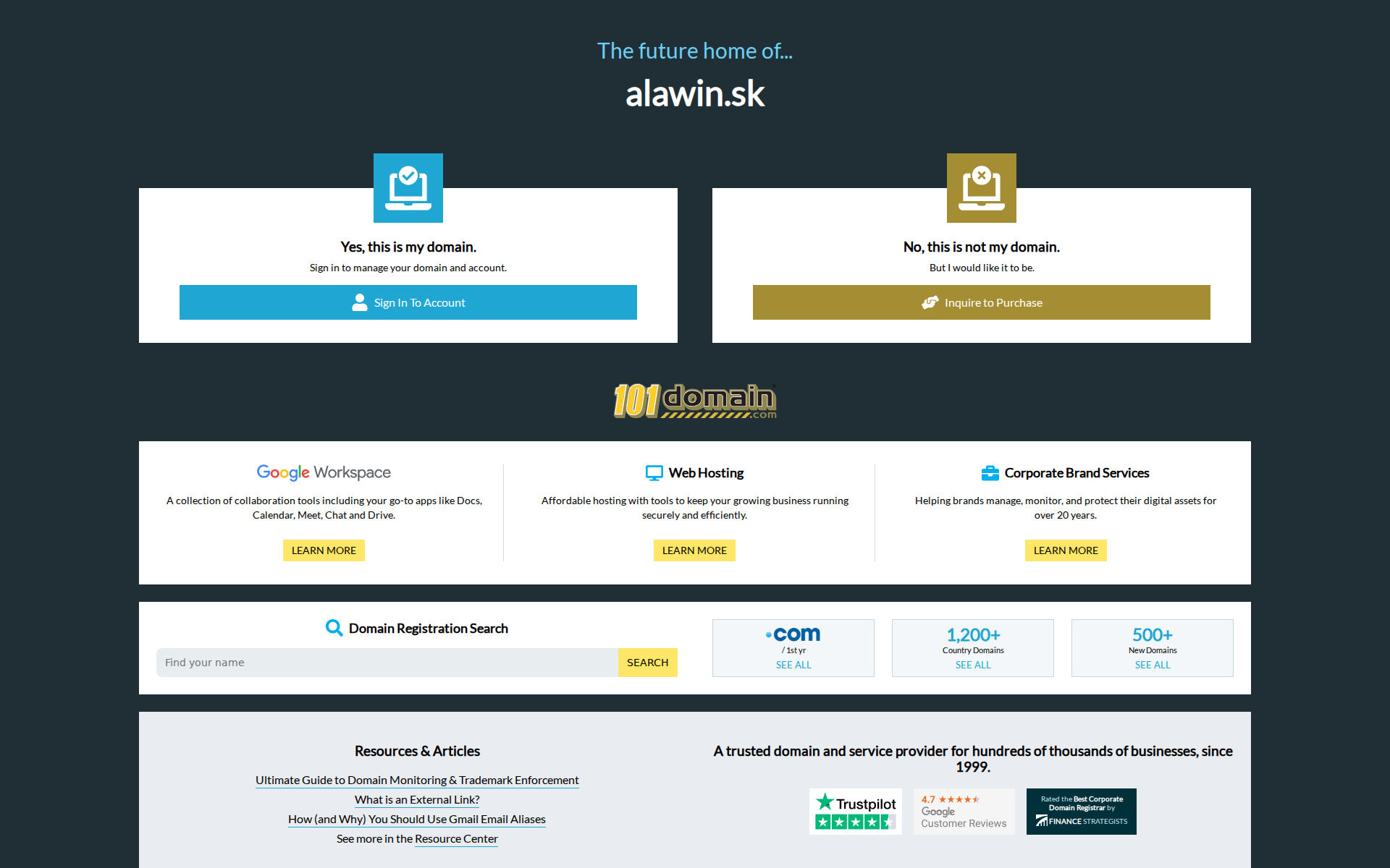 Náhľad webu alawin.sk