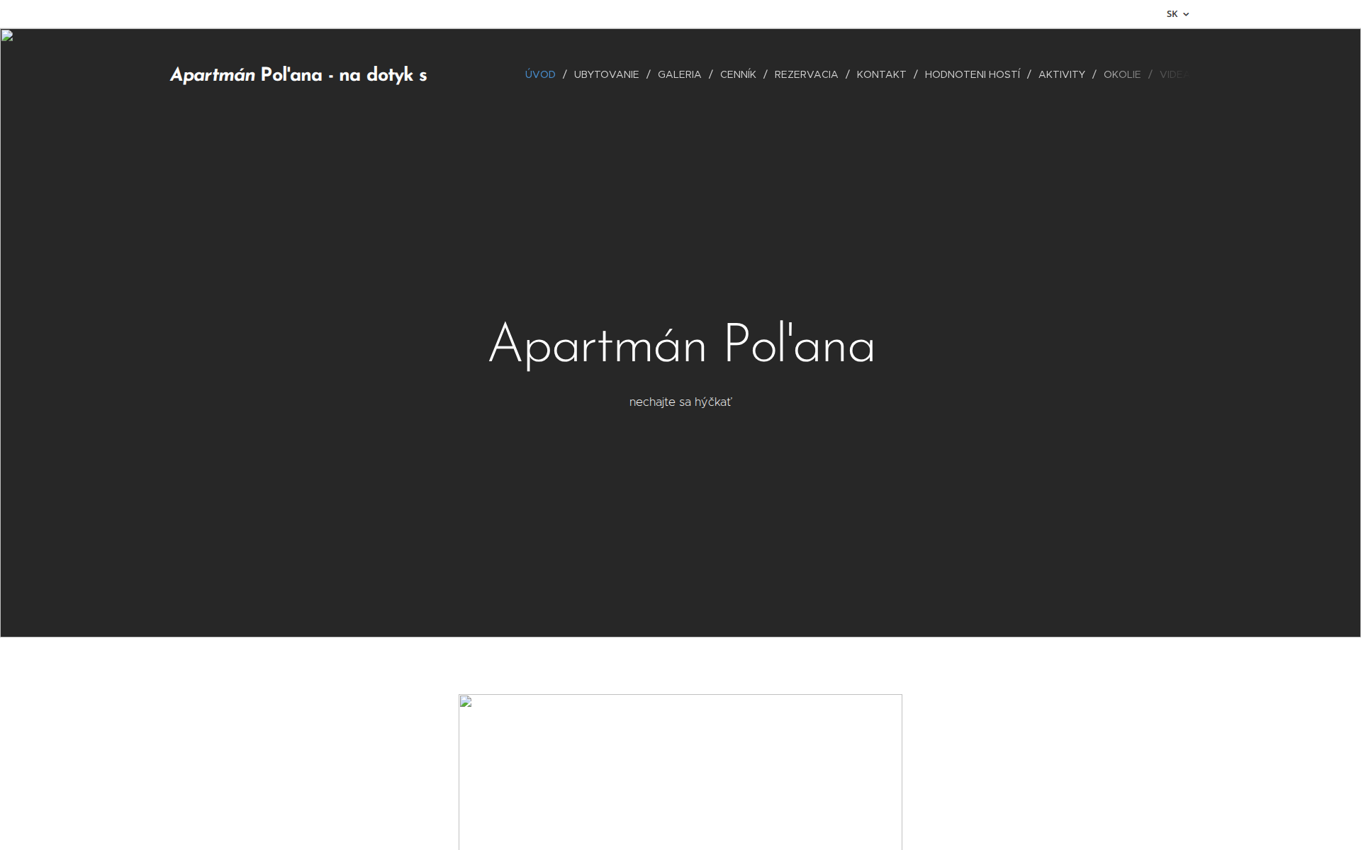 Náhľad webu apartmanpolana.sk