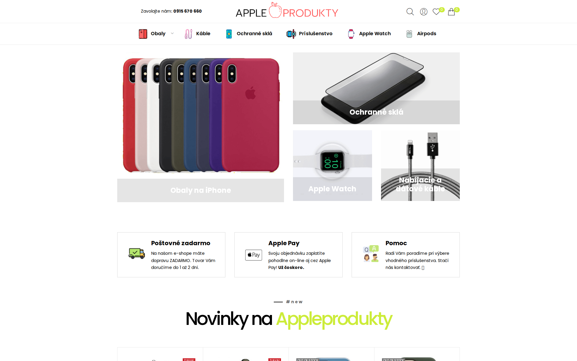 Náhľad webu appleprodukty.sk