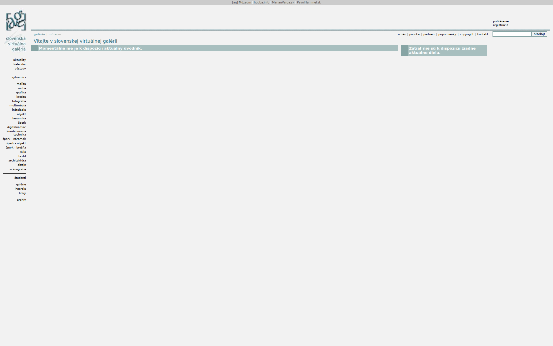 Náhľad webu artgallery.sk