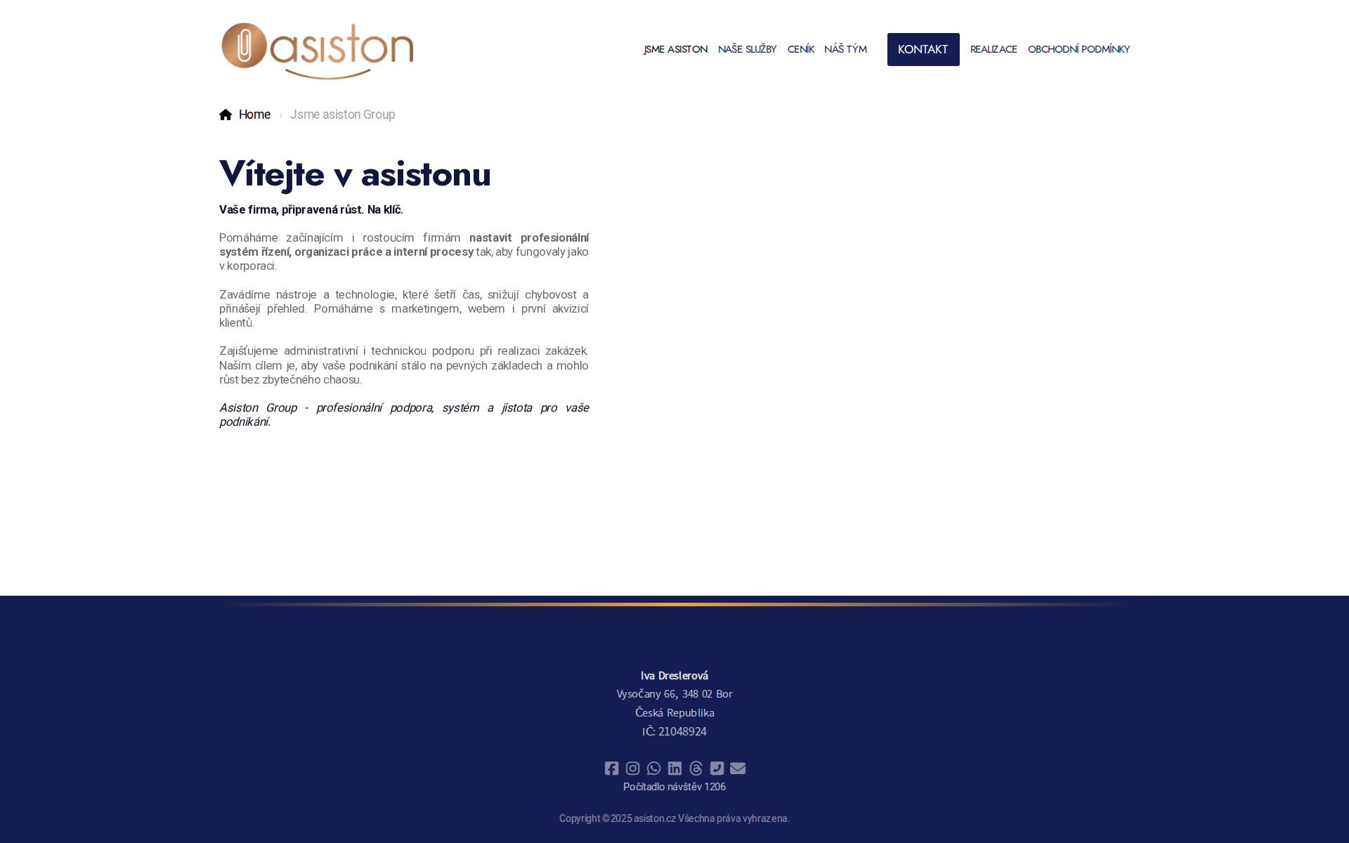 Náhľad webu asiston.sk