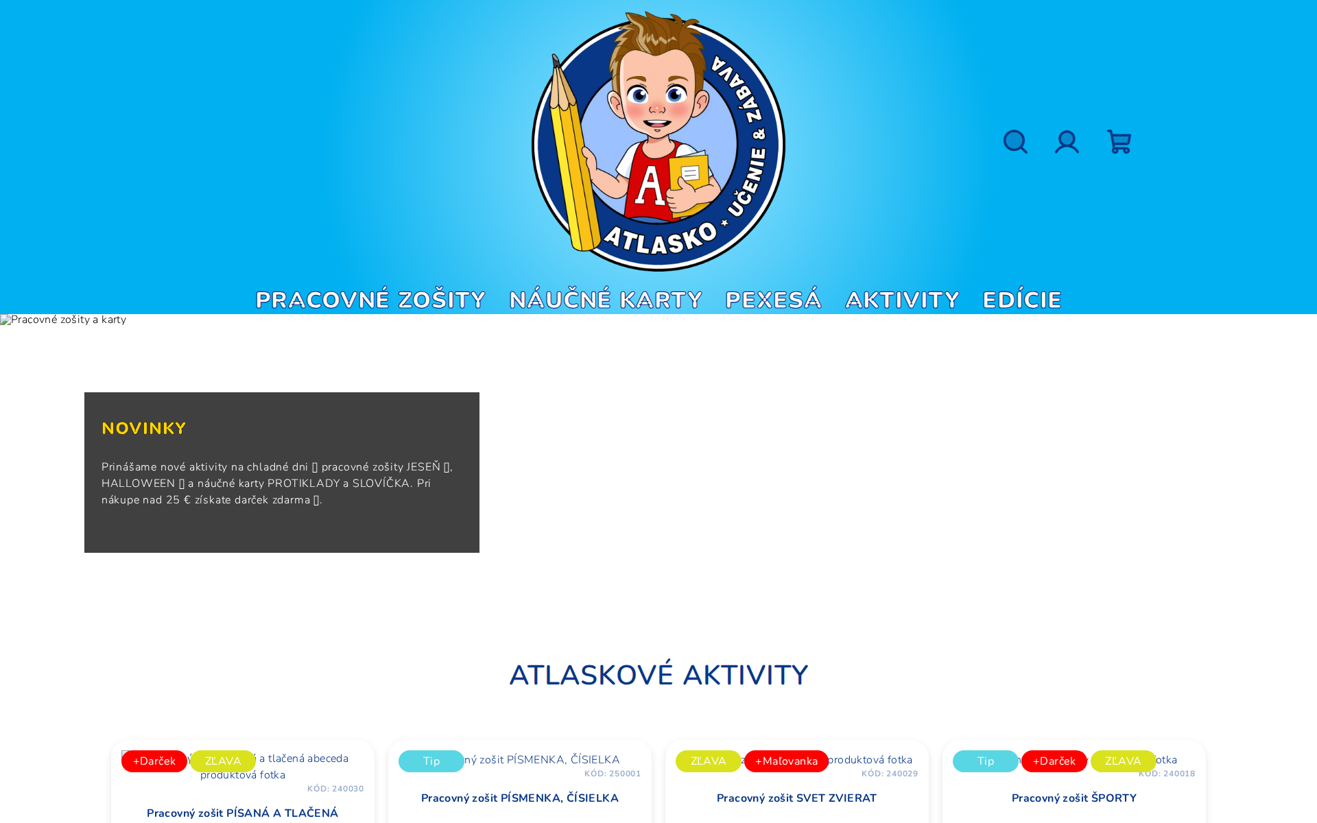 Náhľad webu atlasko.sk