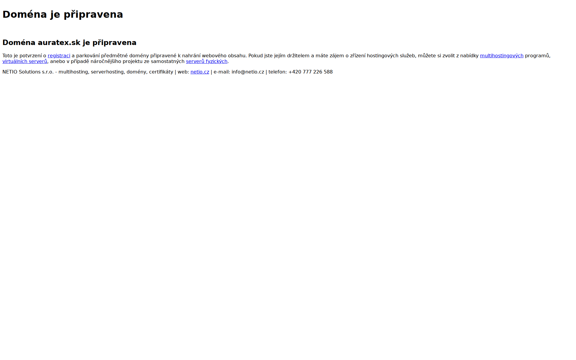 Náhľad webu auratex.sk