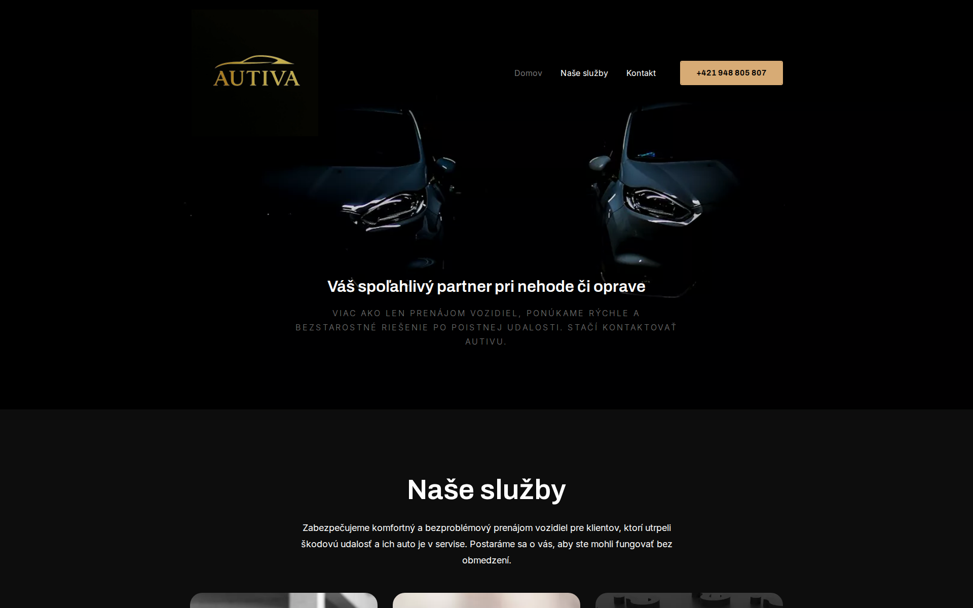 Náhľad webu autiva.sk