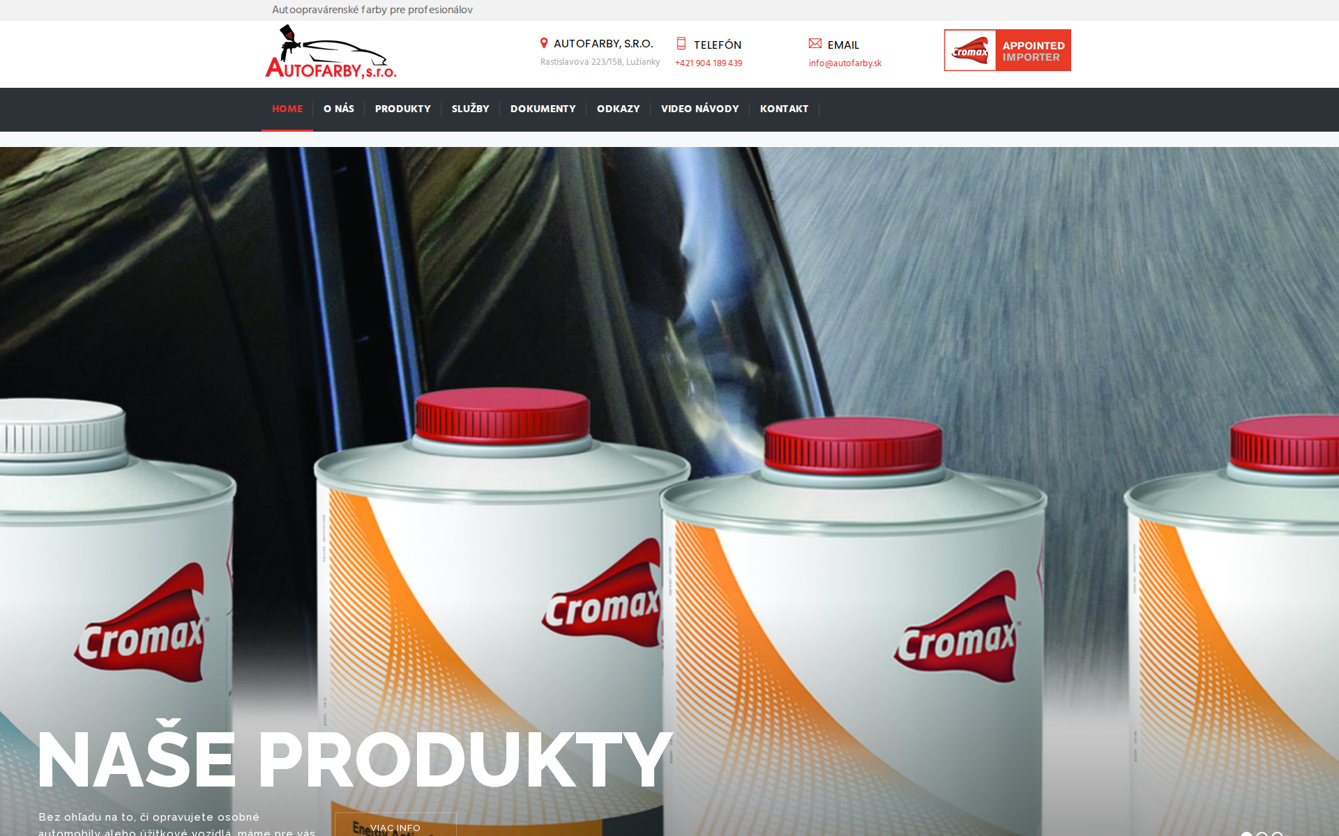 Náhľad webu auto-farby.sk