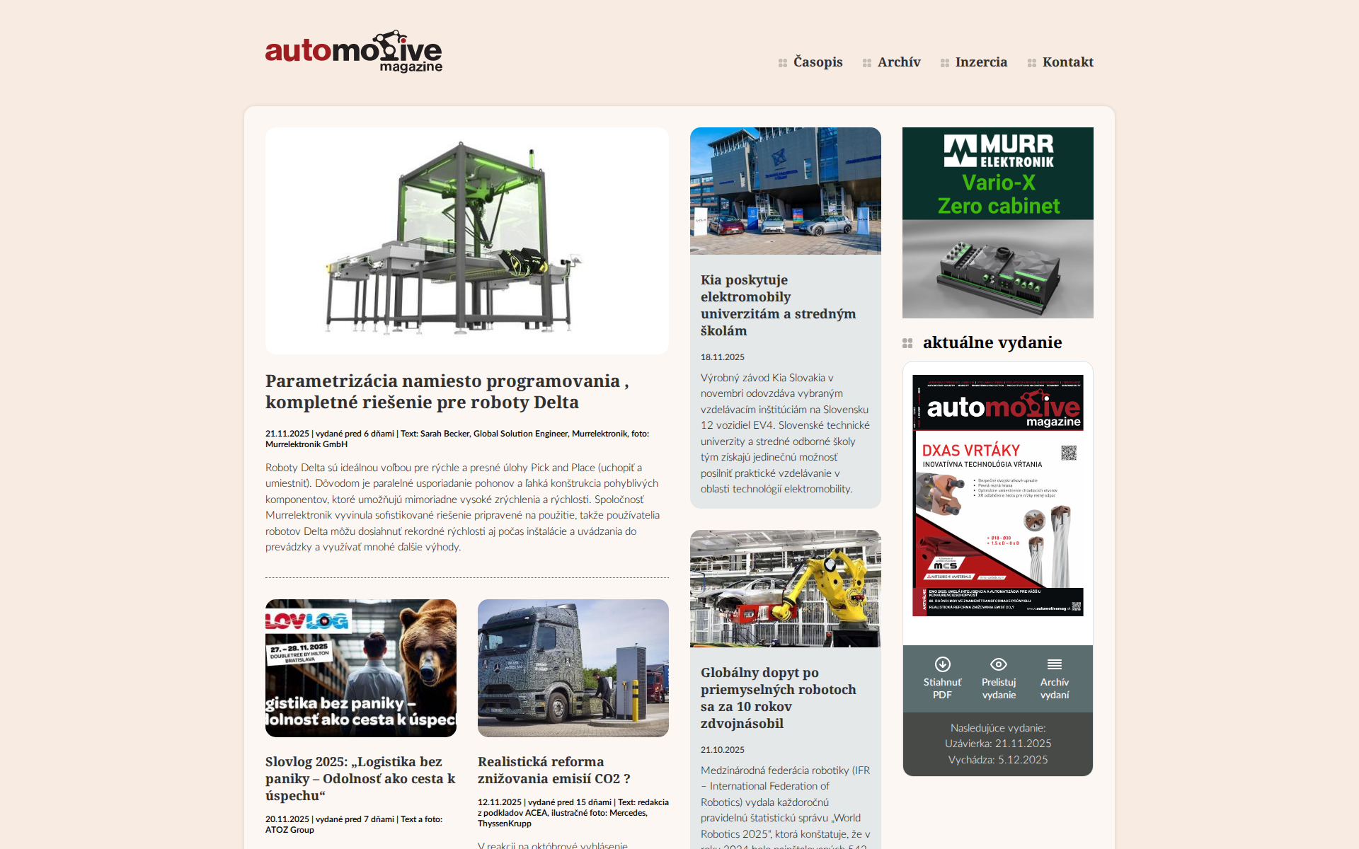 Náhľad webu automotivemag.sk