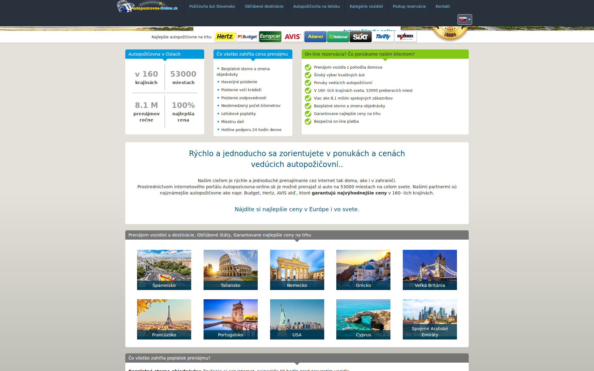 Náhľad webu autopozicovna-online.sk
