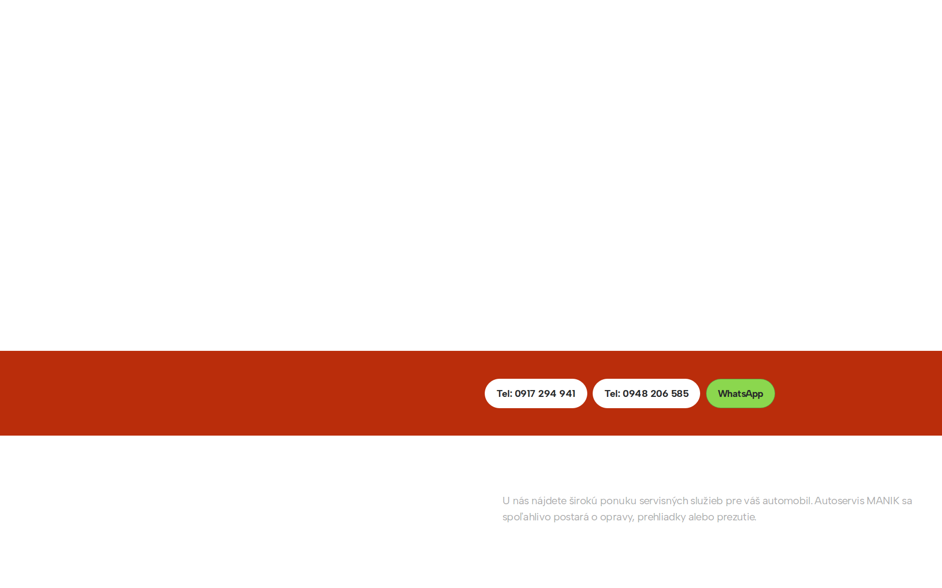 Náhľad webu autoservismanik.sk