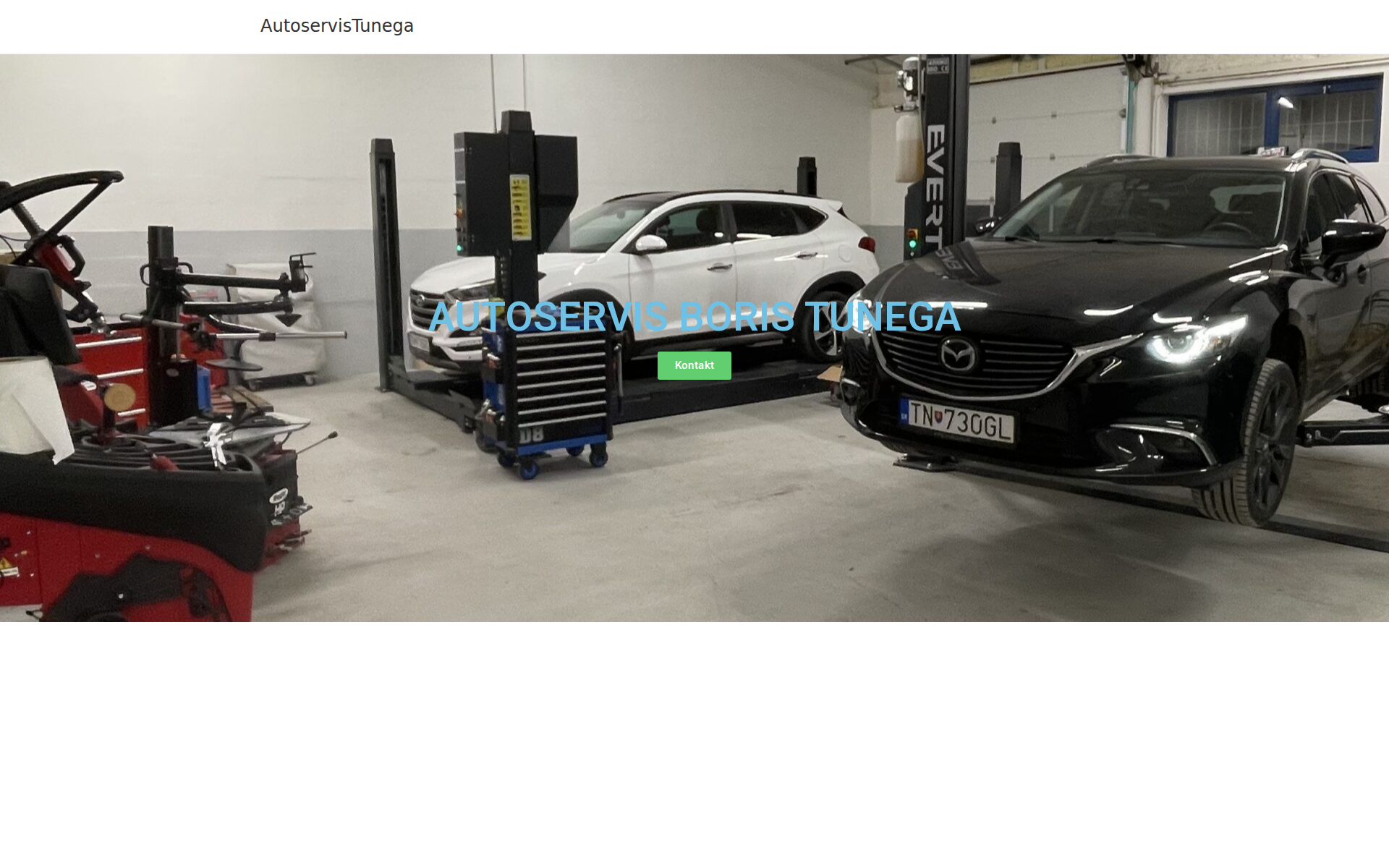 Náhľad webu autoservistunega.sk