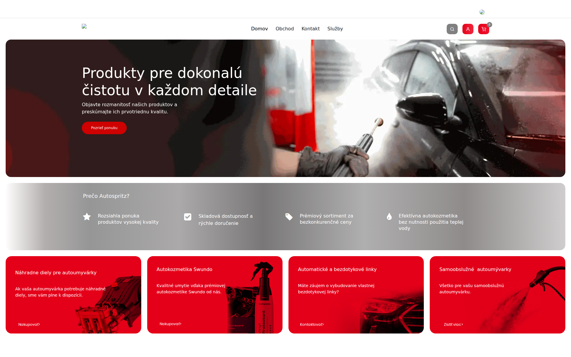 Náhľad webu autospritz.sk