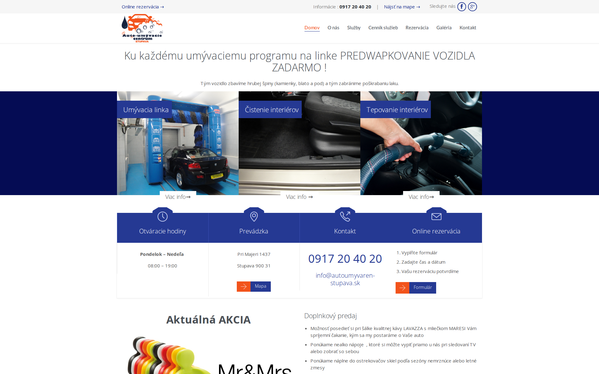 Náhľad webu autoumyvarenstupava.sk