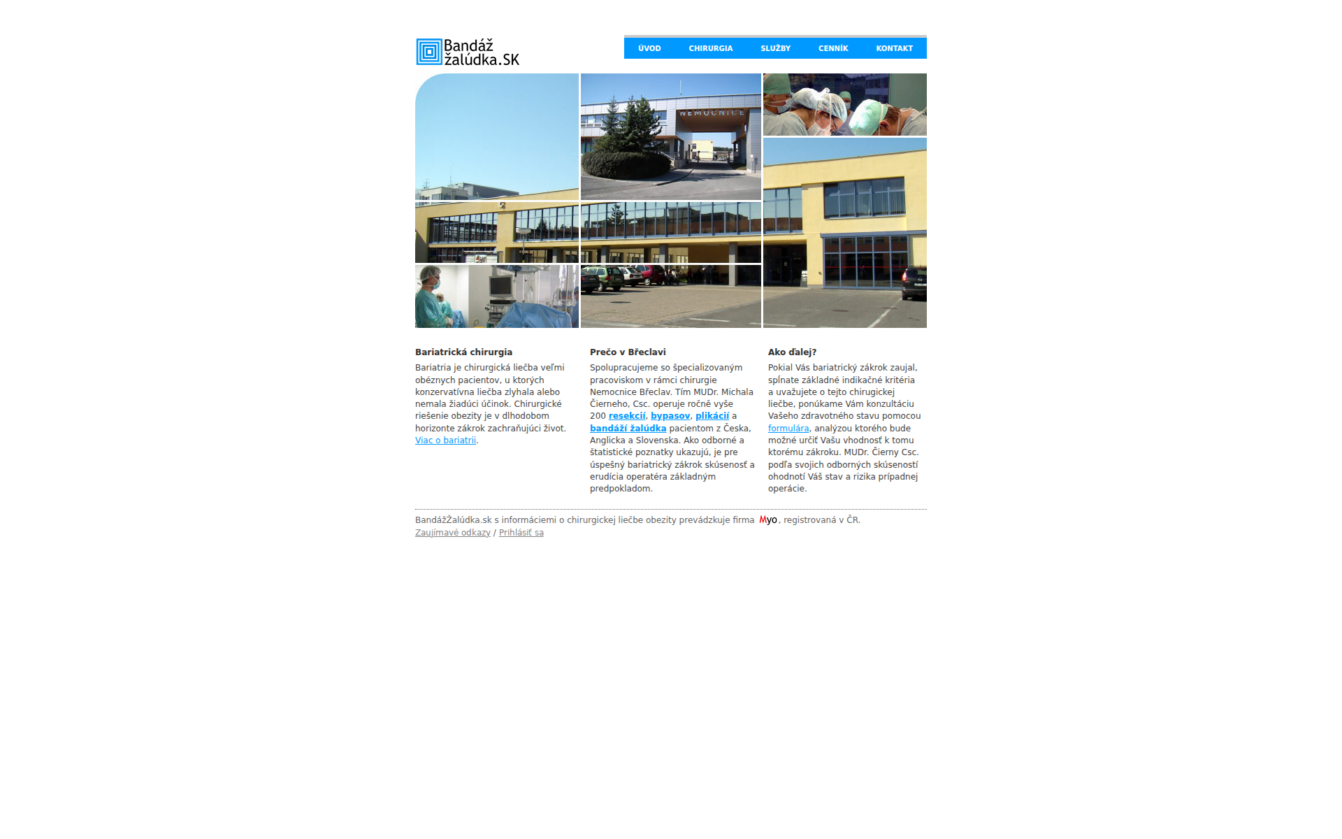 Náhľad webu bariatrickachirurgia.sk