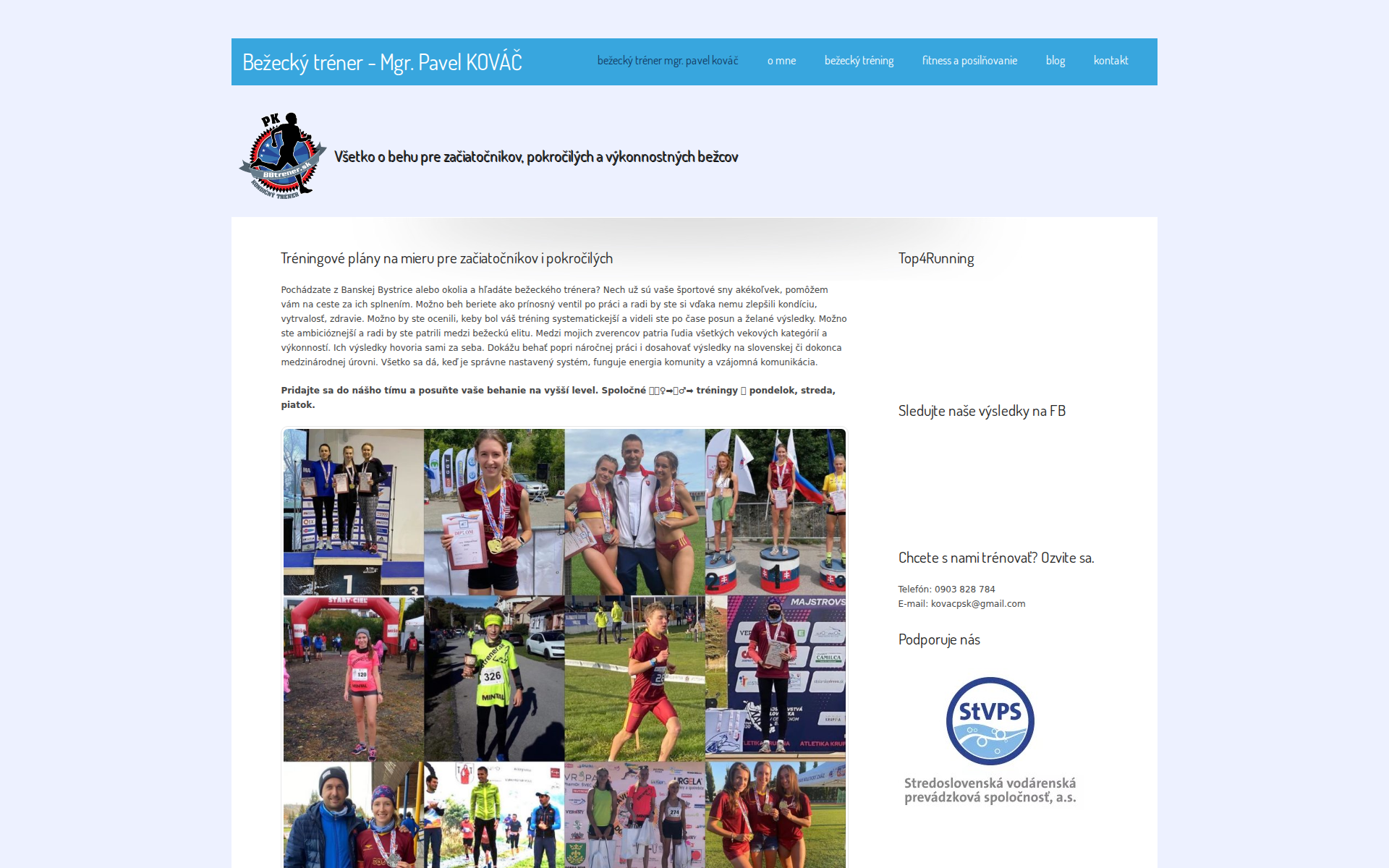 Náhľad webu bbtrener.sk