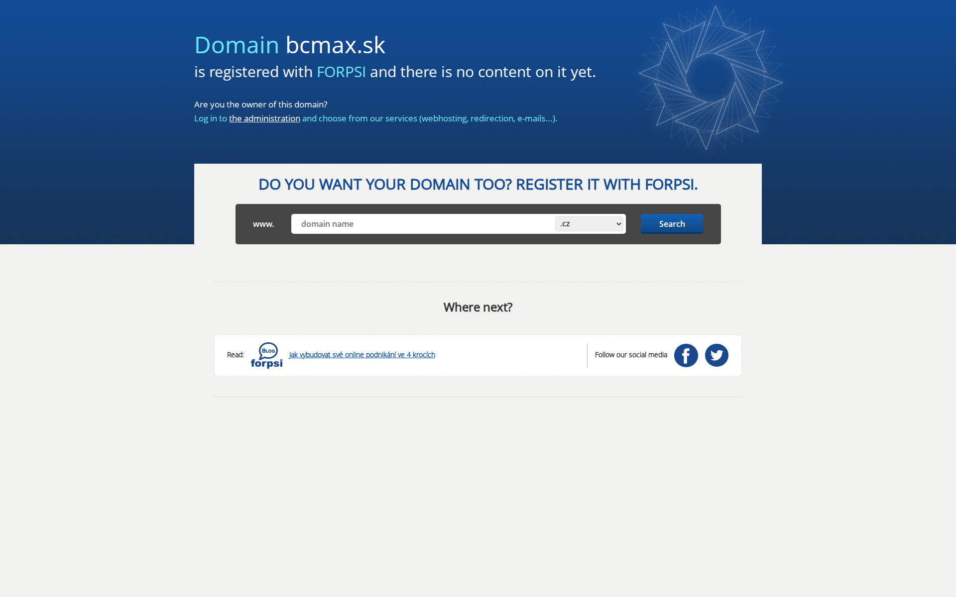 Náhľad webu bcmax.sk