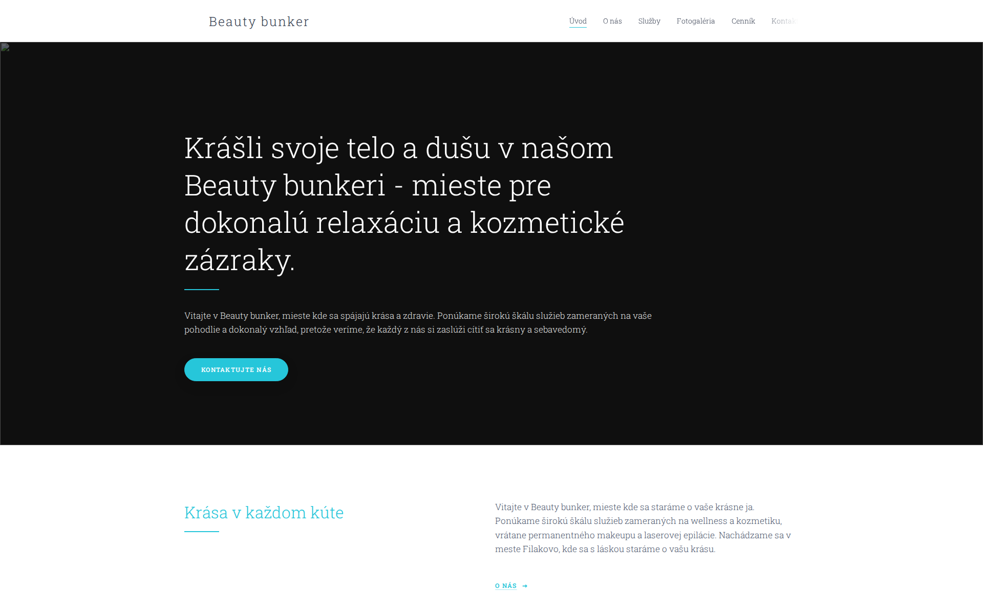 Náhľad webu beautybunkerpetra.sk