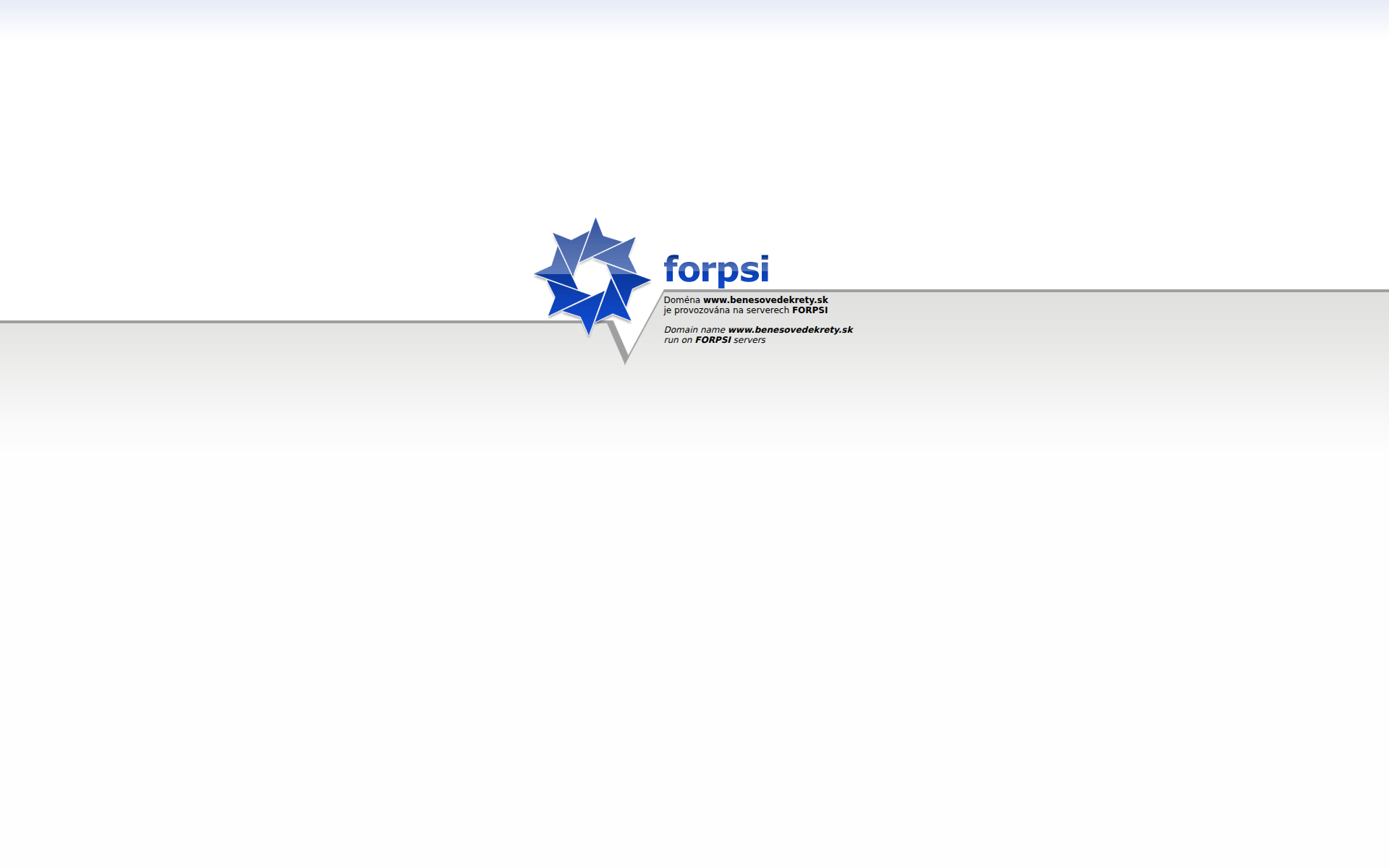 Náhľad webu benesovedekrety.sk