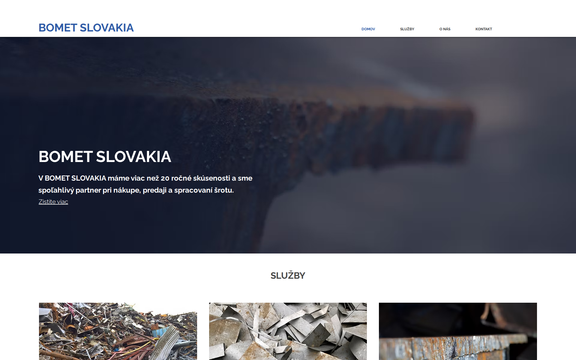 Náhľad webu bomet.sk