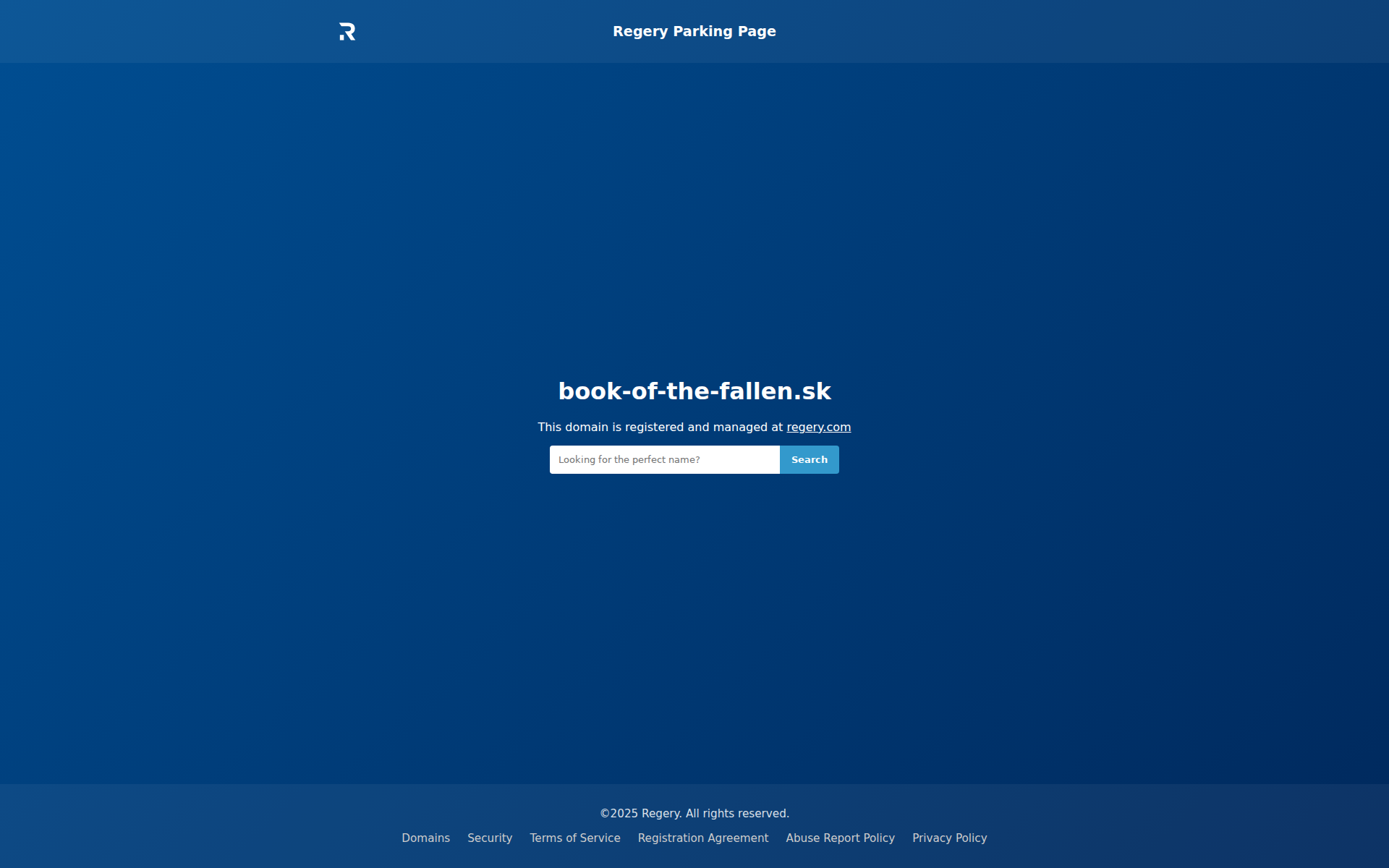 Náhľad webu book-of-the-fallen.sk