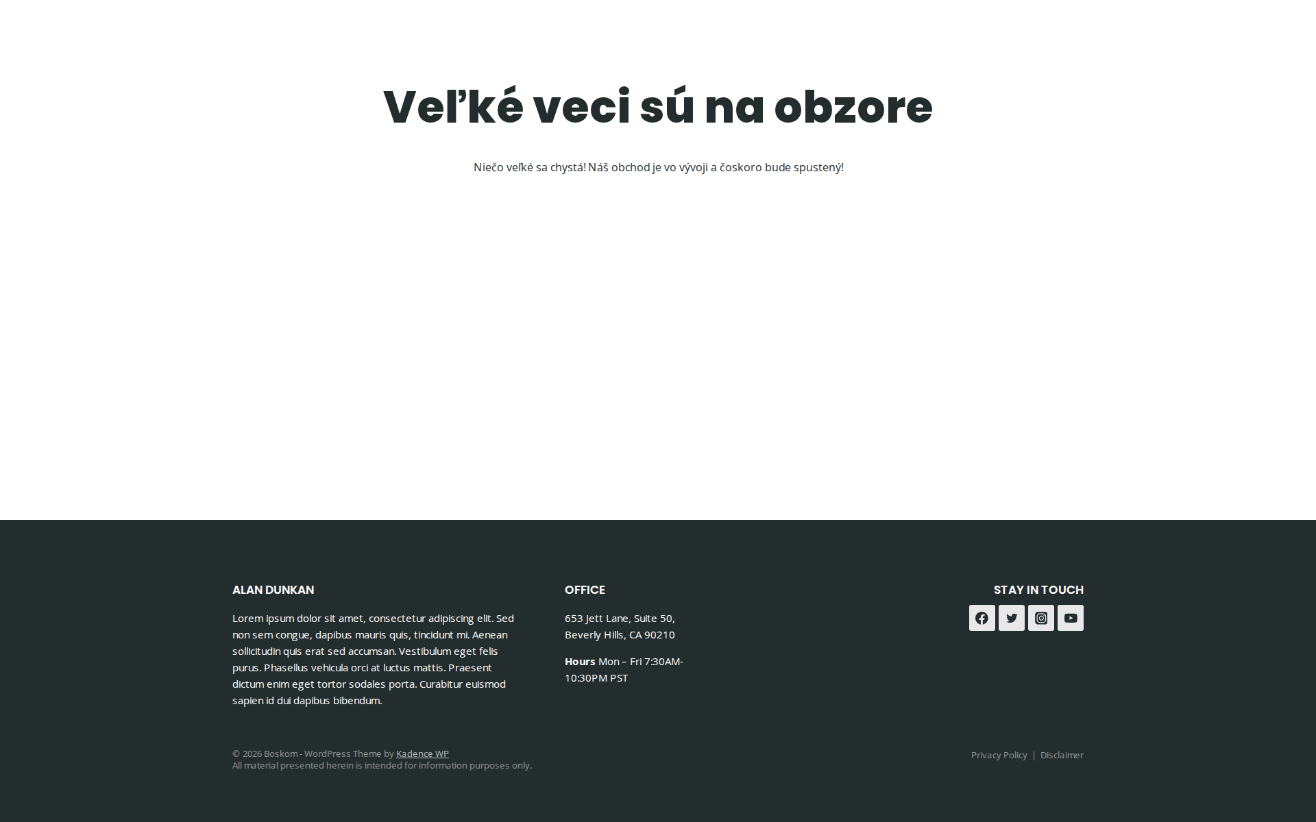 Náhľad webu boskom.sk