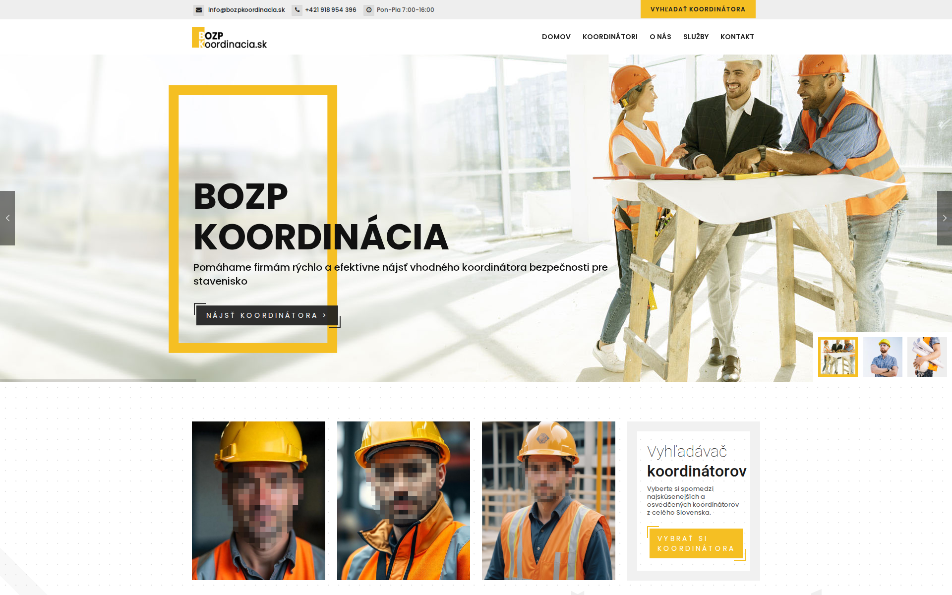 Náhľad webu bozpkoordinacia.sk