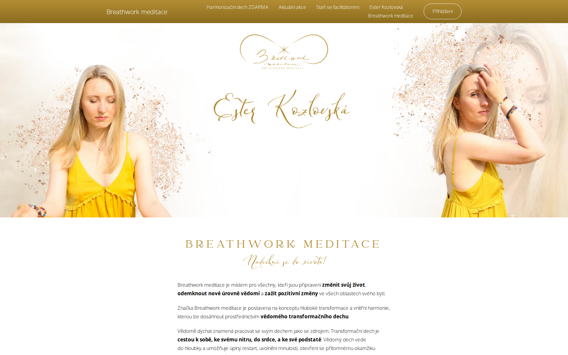 Náhľad webu breathworkmeditacia.sk