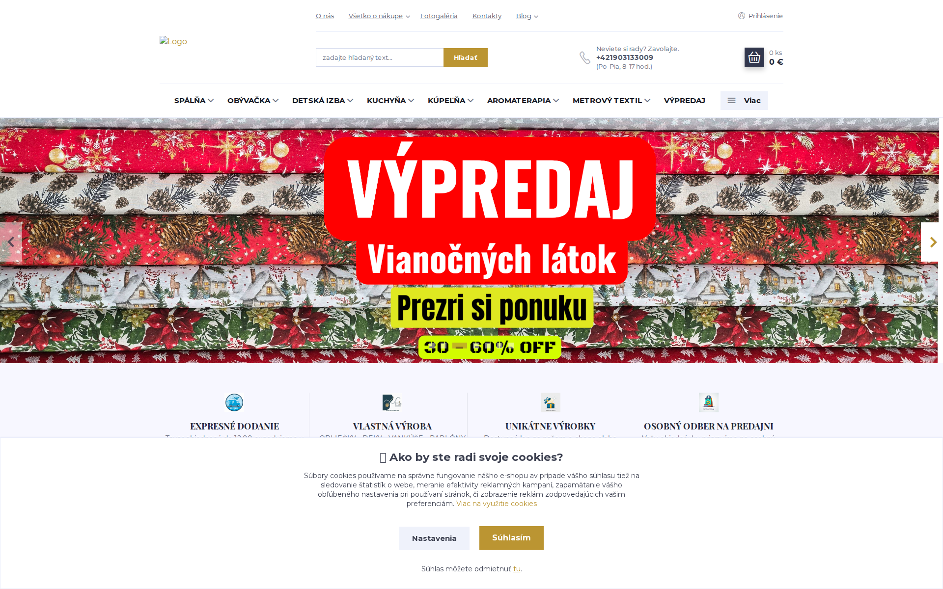 Náhľad webu bytovytextilonline.sk