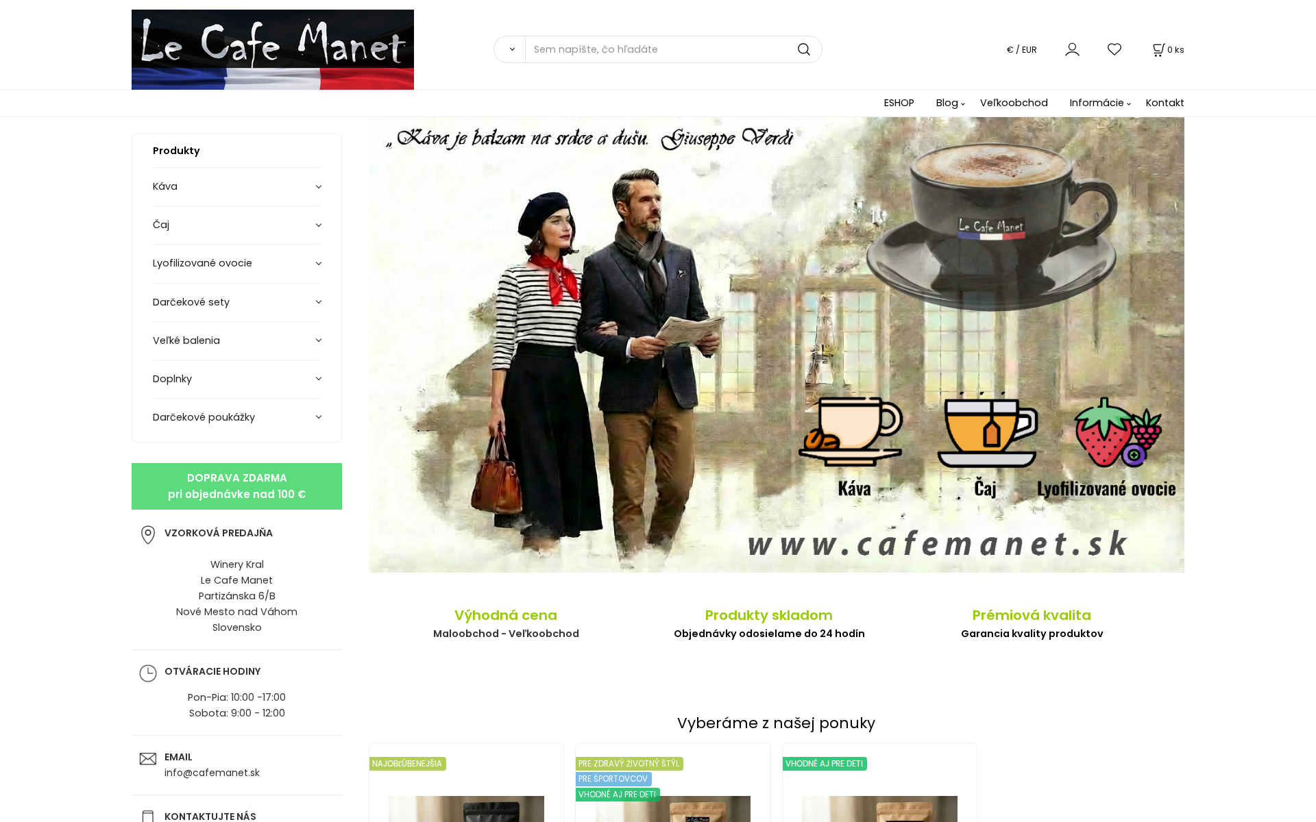 Náhľad webu cafemanet.sk