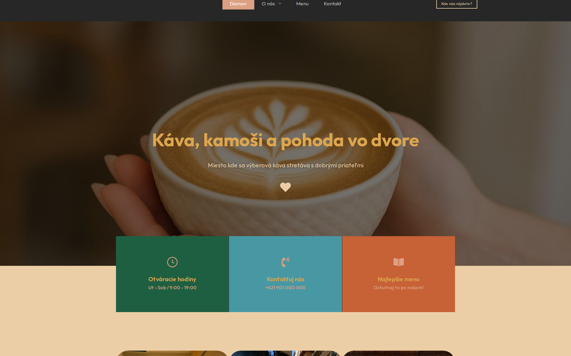 Náhľad webu cafevodvore.sk