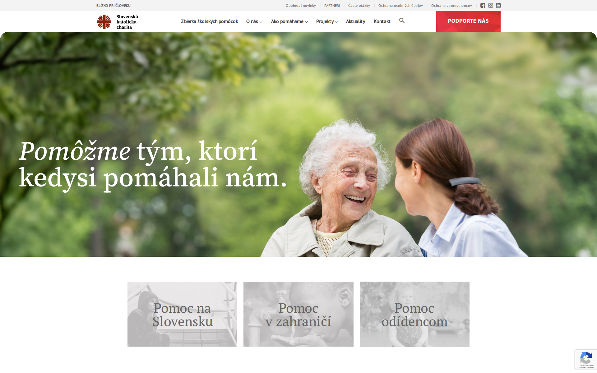 Náhľad webu caritasslovakia.sk