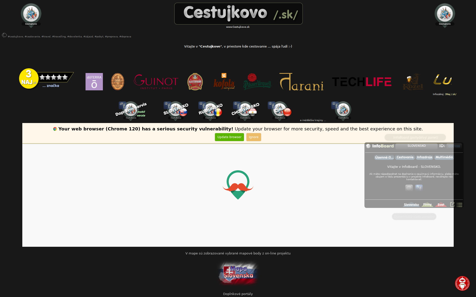 Náhľad webu cestujkovo.sk