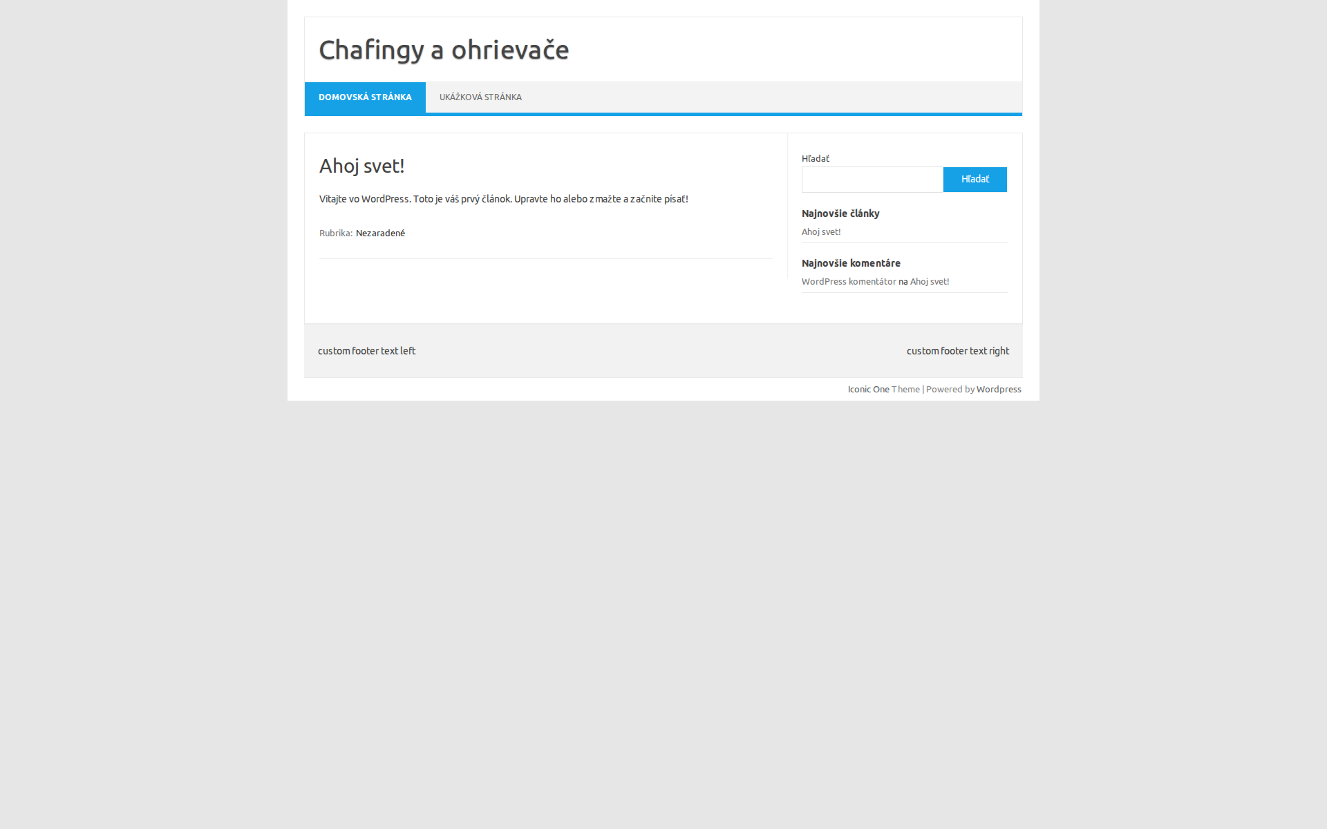 Náhľad webu chafing.sk