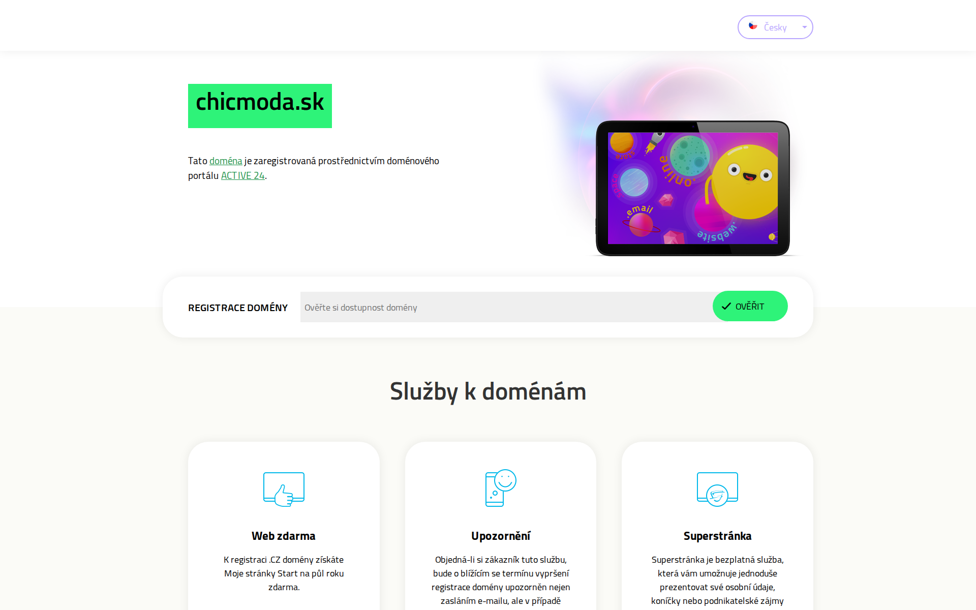 Náhľad webu chicmoda.sk
