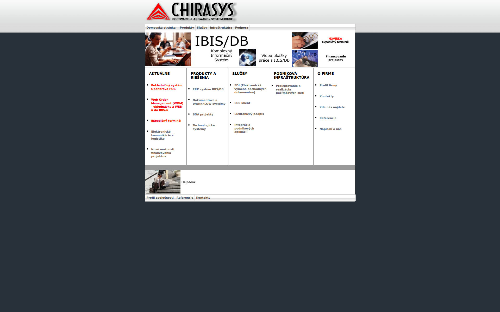 Náhľad webu chirasys.sk