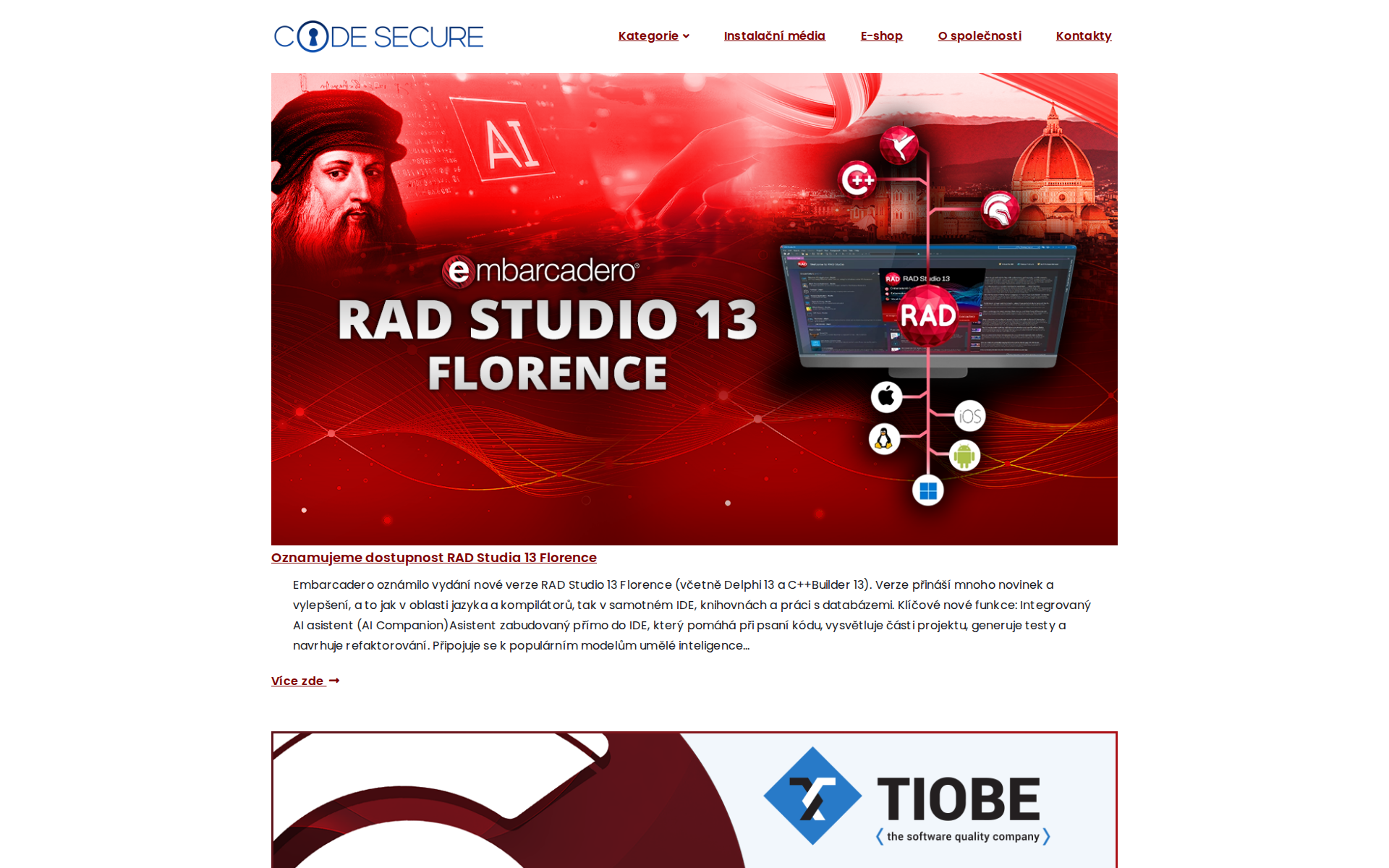 Náhľad webu codesecure.sk