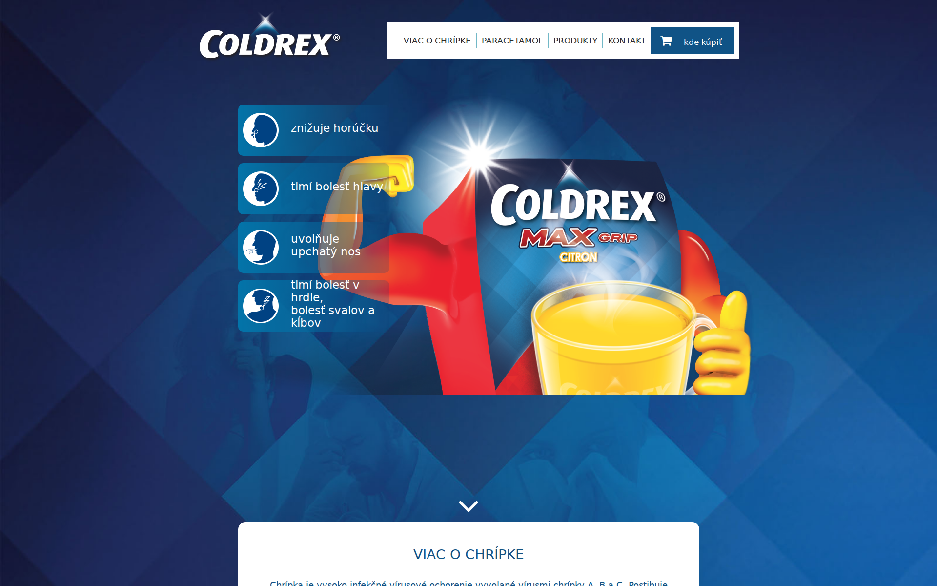 Náhľad webu coldrex.sk
