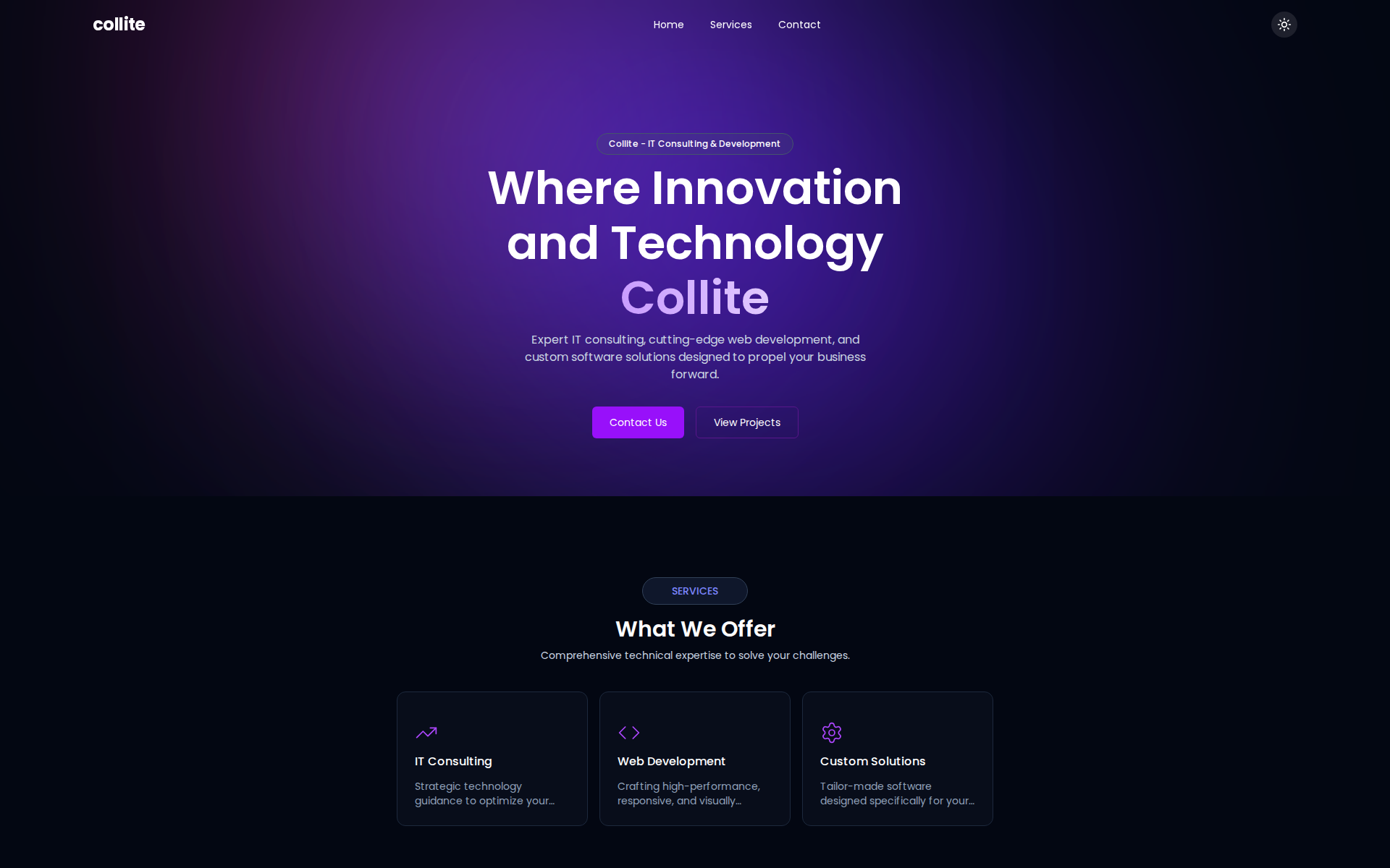 Náhľad webu collite.sk